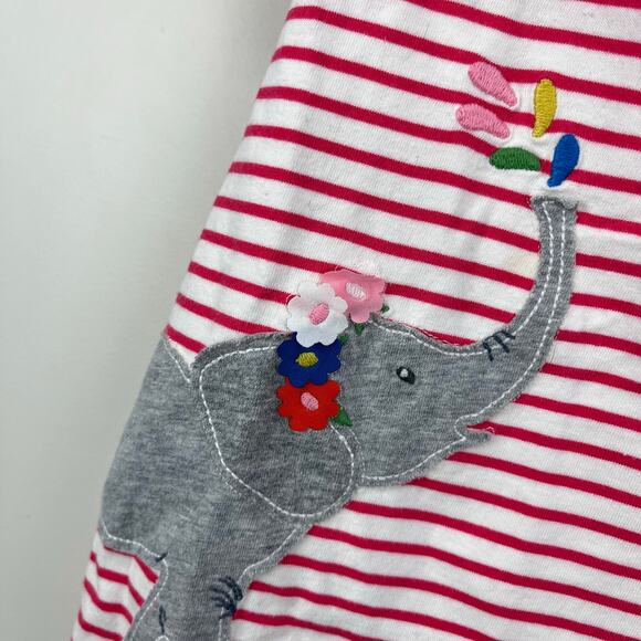 Mini Boden Applique Stripe Zoo Animals Dress 9-12 Months - Picture 2 of 8